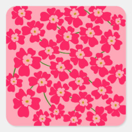 Magenta roze fantasy-ventilatorkracht vierkante sticker