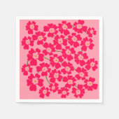 Magenta Roze fantasy Vloertuin Servet (Voorkant)