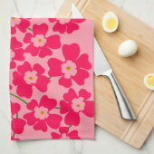 Magenta Roze fantasy Vloertuin Theedoek (Quarter Fold)