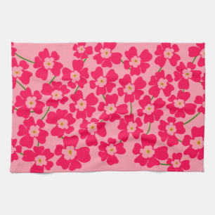 Magenta Roze fantasy Vloertuin Theedoek