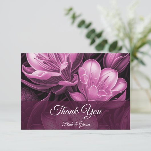 Magenta roze flat bedankt (Staand voorkant)