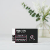 Magenta roze glam Girly minimalistische moderne af Visitekaartje (Staand voorkant)