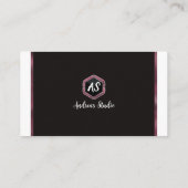 Magenta roze glam Girly minimalistische moderne af Visitekaartje (Achterkant)