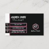 Magenta roze glam Girly minimalistische moderne af Visitekaartje (Voorkant)