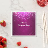 Magenta Roze Glitter Glam Dansclub Feest Servetten (Insitu)