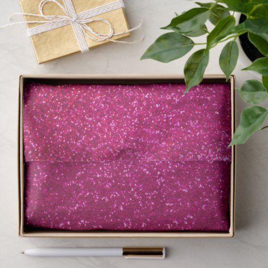 Magenta Roze Glitter Tissuepapier (Geschenk)