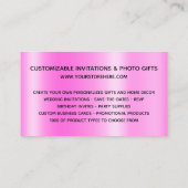 Magenta roze glitter zorgt voor een online winkel  visitekaartje (Achterkant)