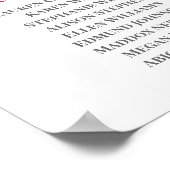 Magenta roze graafster voor de bruiloft poster (Hoek)