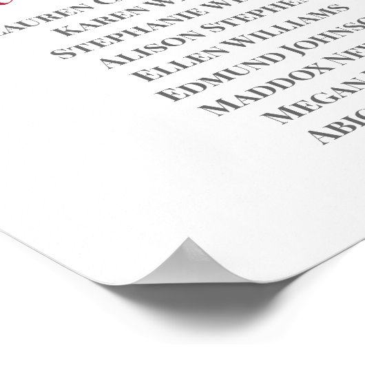 Magenta roze graafster voor de bruiloft poster (Hoek)