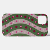 Magenta Roze Groen Springtime Polka Dot Patroon Case-Mate iPhone Case (Achterkant (horizontaal))
