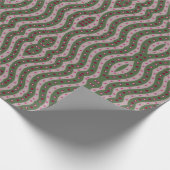 Magenta roze groene Springtime Polka Dot Patroon Cadeaupapier (Hoek)