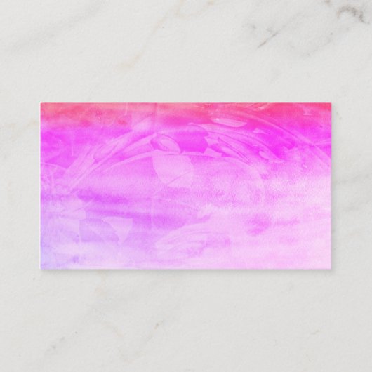 Magenta roze haar stijl nagels eenvoudig visitekaartje (Achterkant)