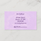 Magenta Roze Haarstijl Nagels Eenvoudig Visitekaar Visitekaartje (Achterkant)