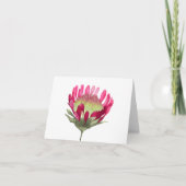 Magenta Roze Koning Protea Bloem Kaart (Voorkant)