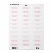 Magenta roze legant modern kalligrafie script etiket (Full Sheet)