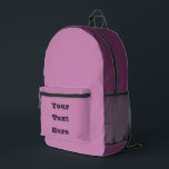 Magenta Roze Lente Seizoen Effen Kleur Bedrukte Rugzak<br><div class="desc">Rugzak over print gesneden naai stijl opbergtas bedrukt met Magenta Roze Lente Seizoen Solid Color illustratie en selecteer producten collectie door TheFabricSeal print on demand shop op Zazzle.com #ZazzleMade https://www.zazzle.com/store/thefabricseal TheFabricSeal©️Original. Magenta Pink is een lichte, ingetogen en gematigde warme kleur met een dominante paarse tint en moerbeiachtige ondertonen. Deze prachtige...</div>