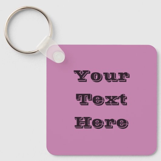 Magenta Roze Lente Seizoen Effen Kleur Sleutelhanger (Voorkant)