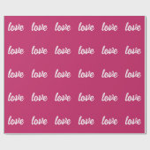 Magenta roze liefdespakpapier cadeaupapier (Vlak)