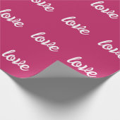 Magenta roze liefdespakpapier cadeaupapier (Hoek)
