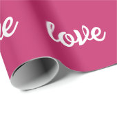 Magenta roze liefdespakpapier cadeaupapier (Rol Hoek)