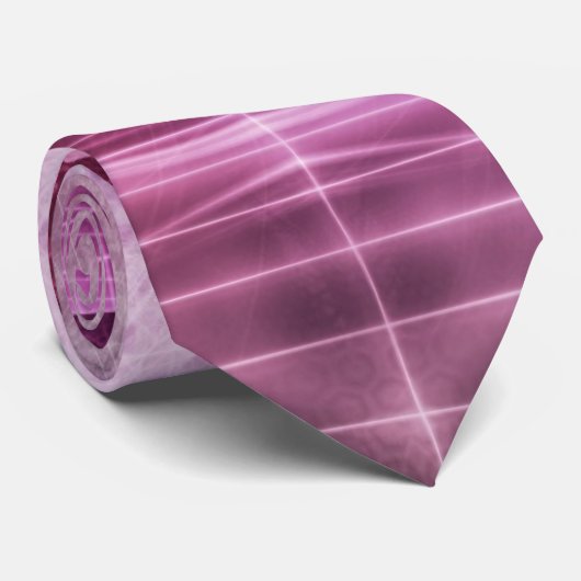 Magenta roze Meditation Concept Abstracte kunst Stropdas (Opgerold)