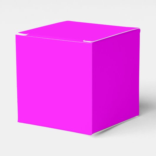 Magenta roze minimalistisch elegant massief gesche bedankdoosjes (Voorkant Zijde)
