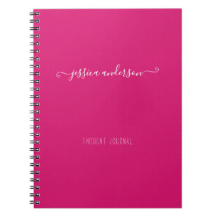 Magenta roze Moderne handschrift Calligrafie scrip Notitieboek