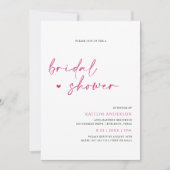 Magenta Roze Moderne Vrijgezellenfeest voor handsc Kaart (Voorkant)