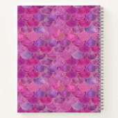 Magenta Roze Monogram Zeemeermin Notitieboek (Achterkant)