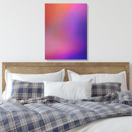 Magenta Roze Oranje Paars en rood Abstract Canvas Afdruk (Insitu (Slaapkamer))