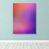 Magenta Roze Oranje Paars en rood Abstract Canvas Afdruk (Insitu (Houten vloer))