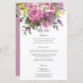 Magenta Roze Paarse Bloemen Boho Chique Bruiloft M (Voorkant / Achterkant)