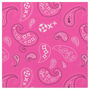 Magenta roze Paisley Westerne Bandana Afdrukken Stof