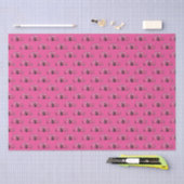 Magenta Roze Retro Klassieke Auto Patroon Tissuepapier (Craft)
