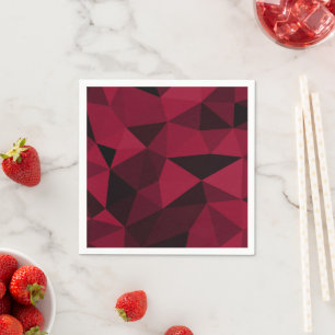 Magenta roze rood donker zwart geometrisch mesh pa servet
