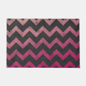 Magenta roze rood ombre donkergrijs chevron patroo deurmat (Voorkant)