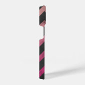 Magenta roze rood ombre donkergrijs chevron patroo iPhone hoesje (Rechterkant)