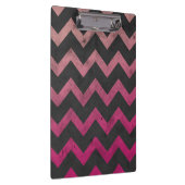 Magenta roze rood ombre donkergrijs chevron patroo klembord (Rechts)