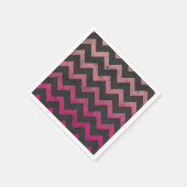 Magenta roze rood ombre donkergrijs chevron patroo servet (Hoek)