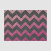 Magenta roze rood ombre donkergrijs chevron patroo tissuepapier (Voorkant)