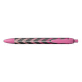 Magenta roze rood ombre donkergrijs chevron patroo zwarte inkt pen (Achterkant)