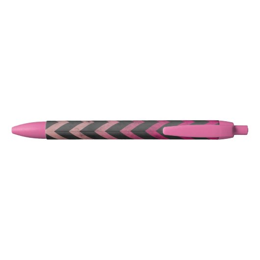 Magenta roze rood ombre donkergrijs chevron patroo zwarte inkt pen (Achterkant)
