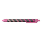 Magenta roze rood ombre donkergrijs chevron patroo zwarte inkt pen (Bodem)