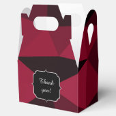 Magenta roze rood zwart geometriepatroon Monogram Bedankdoosjes (Geopend)