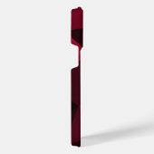 Magenta roze rood zwart geometriepatroon Monogram iPhone Hoesje (Rechterkant)