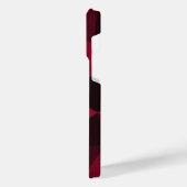 Magenta roze rood zwart geometriepatroon Monogram iPhone Hoesje (Linkerkant)