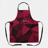 Magenta roze rood zwart geometriepatroon Monogram Schort (Voorkant)