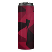 Magenta roze rood zwart geometriepatroon Monogram Thermosbeker (Achterkant)