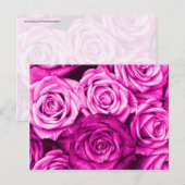 Magenta roze rozen bloemkool Briefkaart (Voorkant / Achterkant)