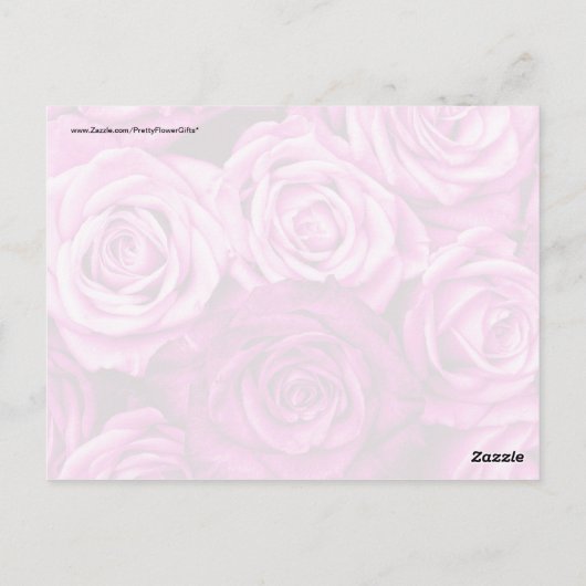  Magenta roze rozen bloemkool Briefkaart (Achterkant)